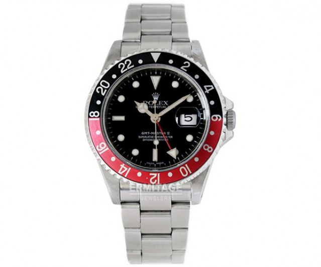 Pre-Owned Rolex GMT-Master II 16710 Black & Red